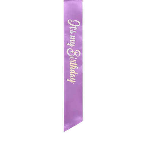 Picture of ITS MY BIRTHDAY PURPLE & IRIDISCENT SASH